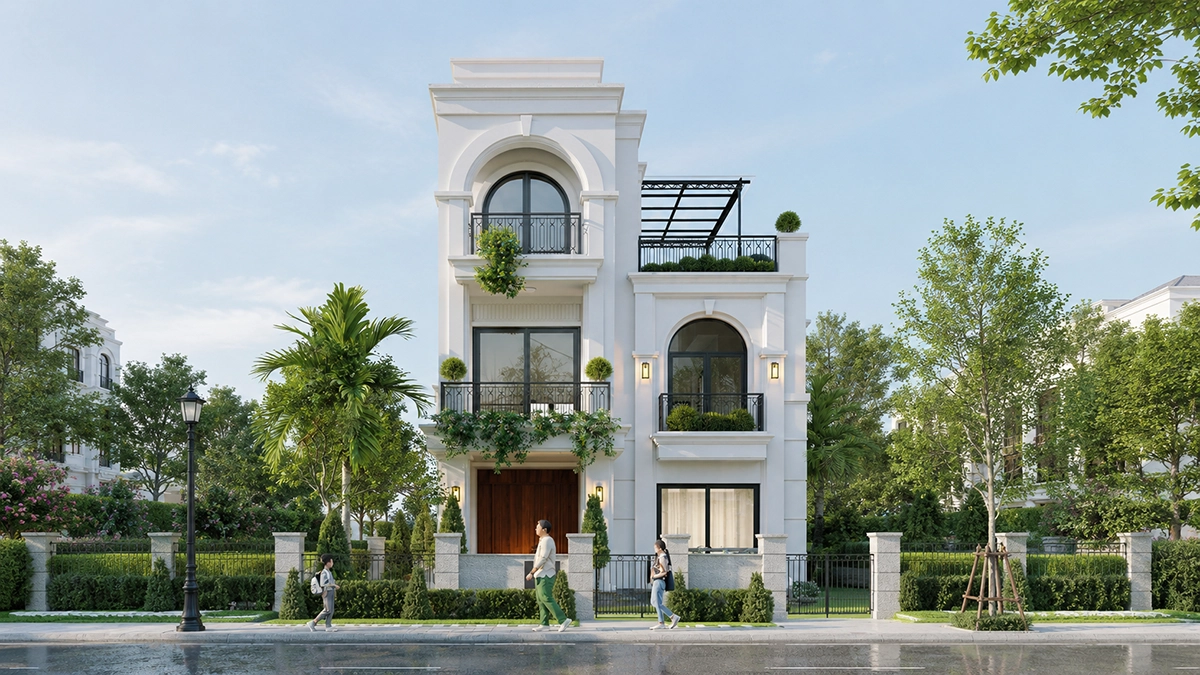 Phối cảnh biệt thự đơn lập Elite Central Hưng Yên